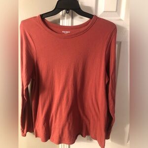 Old Navy Brick Red Crew Neck Top